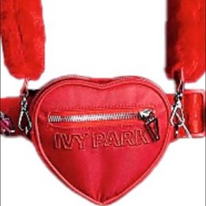 Ivy Park Heart Bag with Fur Strap